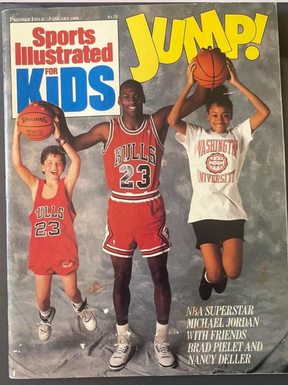1989 sports illustrated for kids. Michael Jordan cover. Uncut trading cards